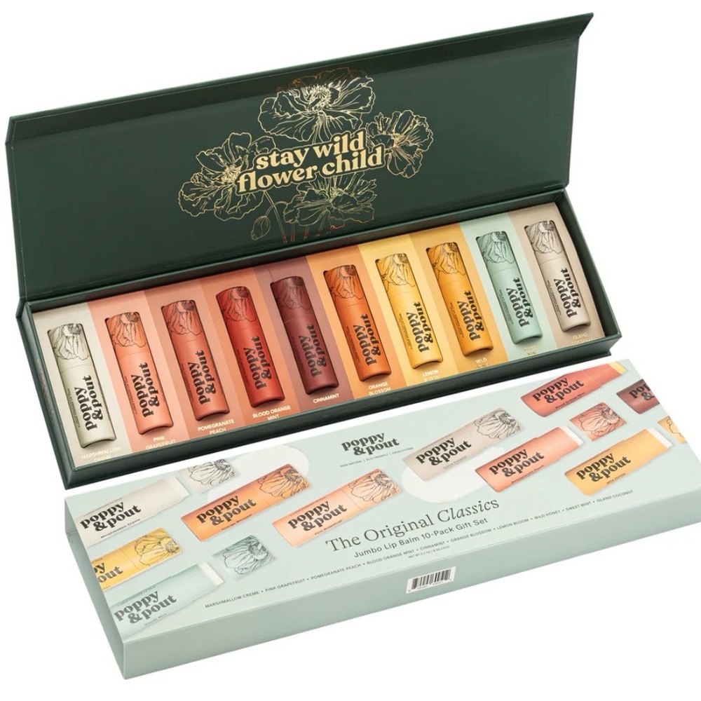 Poppy & Pout Gift Set The Original Classics Jumbo Lip Balm 10 Pack - Picture 3 of 6